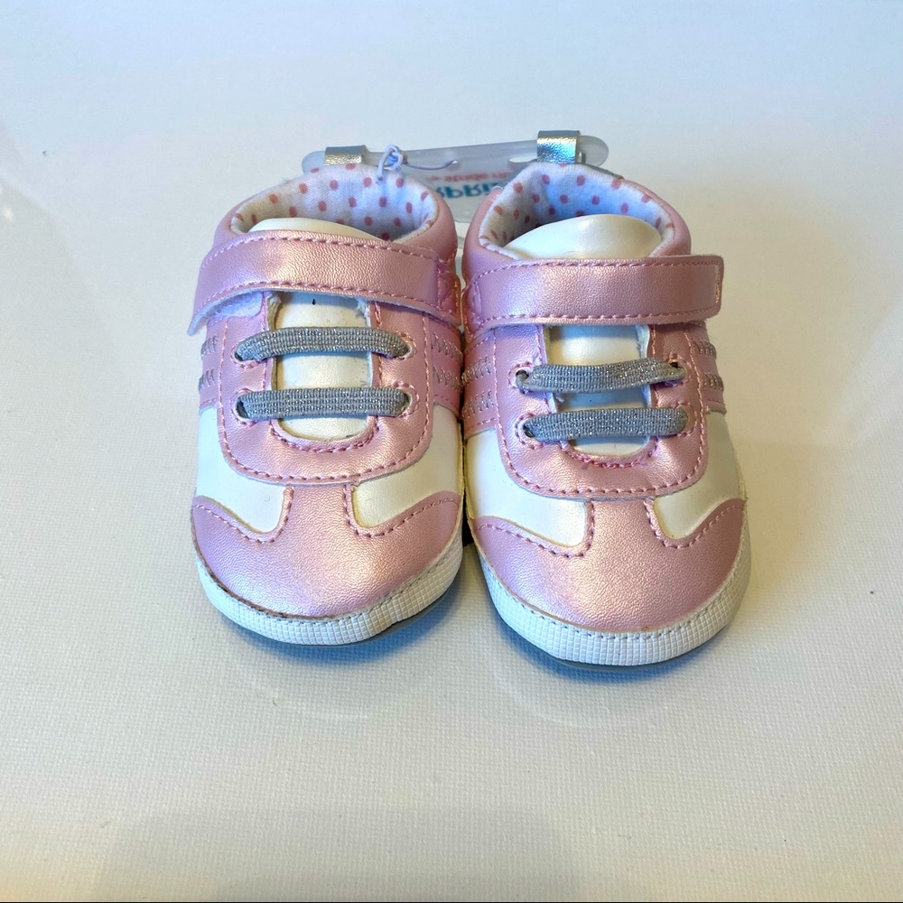 Stride Rite Surprize Baby Tennis Shoes 6 - 12 m Girl Pearl Pink White NWT
